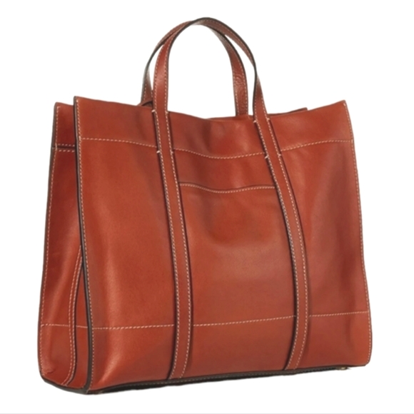 FOSSIL Carmen Shopper Tote Crossbody Leather Brandy Brown ZB7938213 - Picture 4 of 16